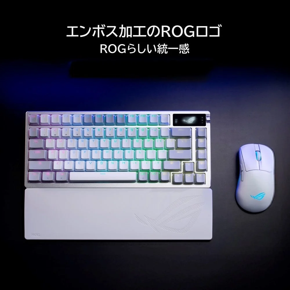エンボス加工のROGロゴ