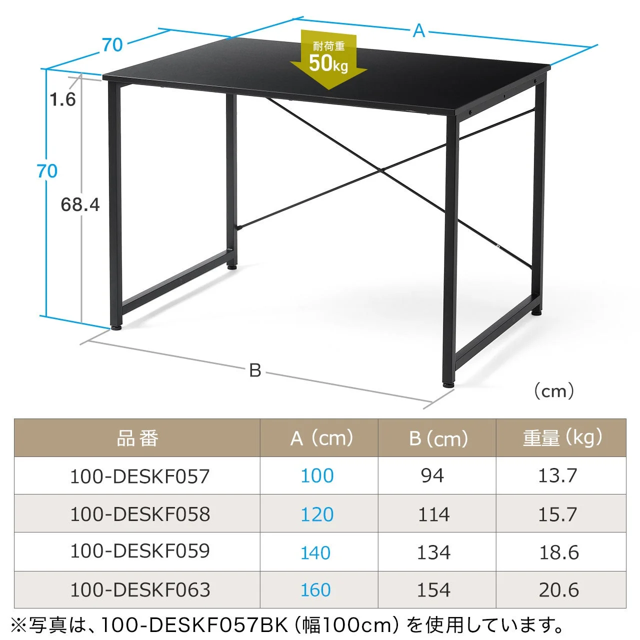 デスクの製品仕様