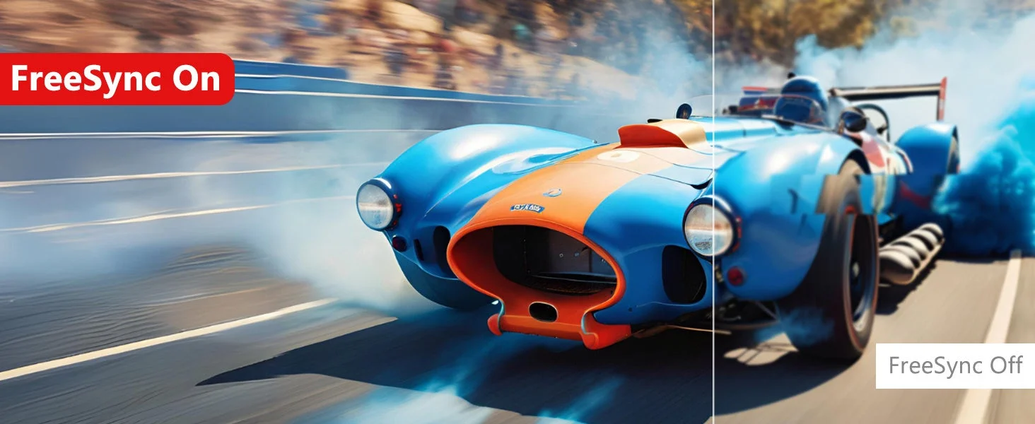FreeSync技術のオンとオフを比較