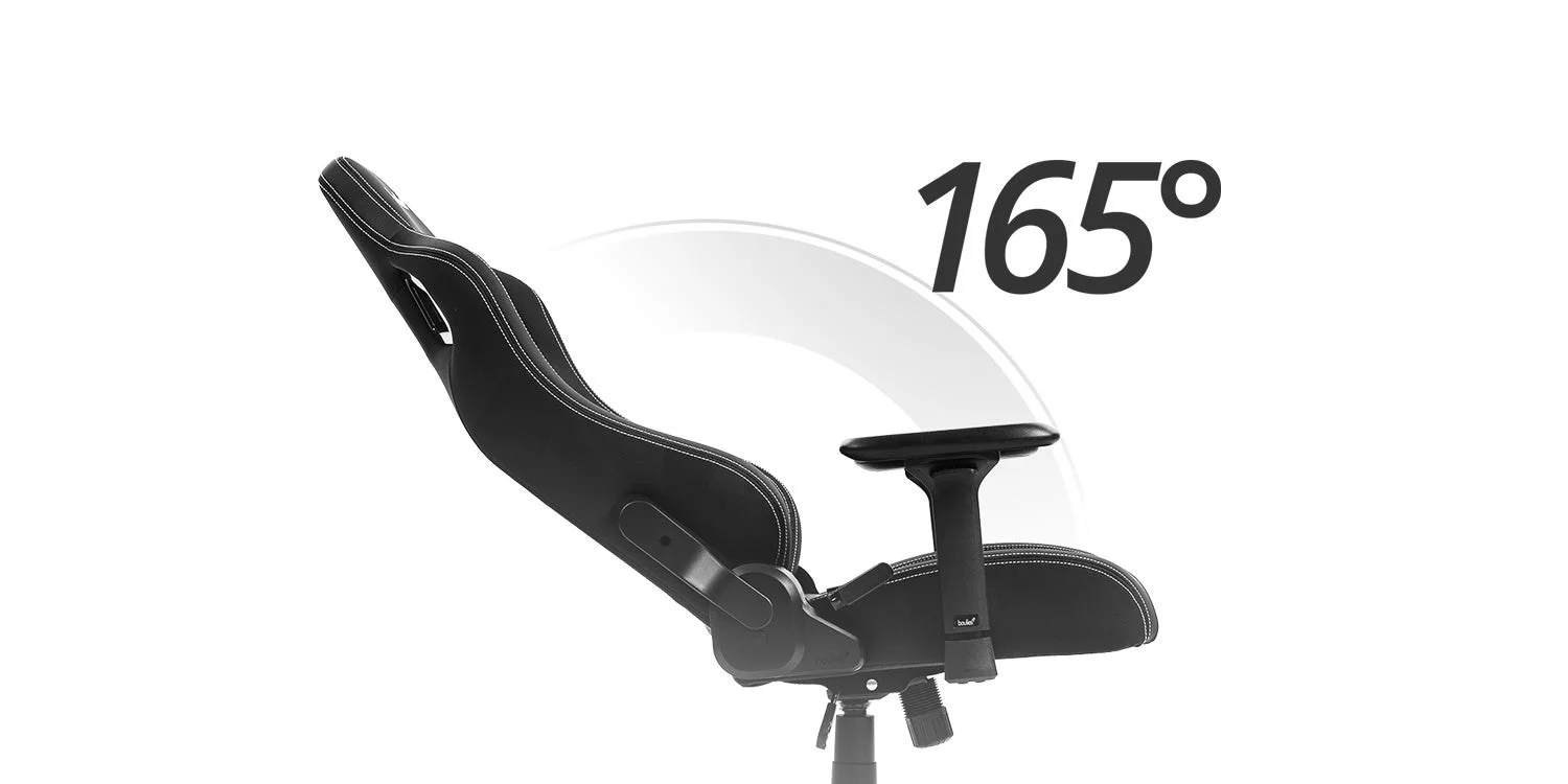 Bouliesチェアの165度リクライニング機能