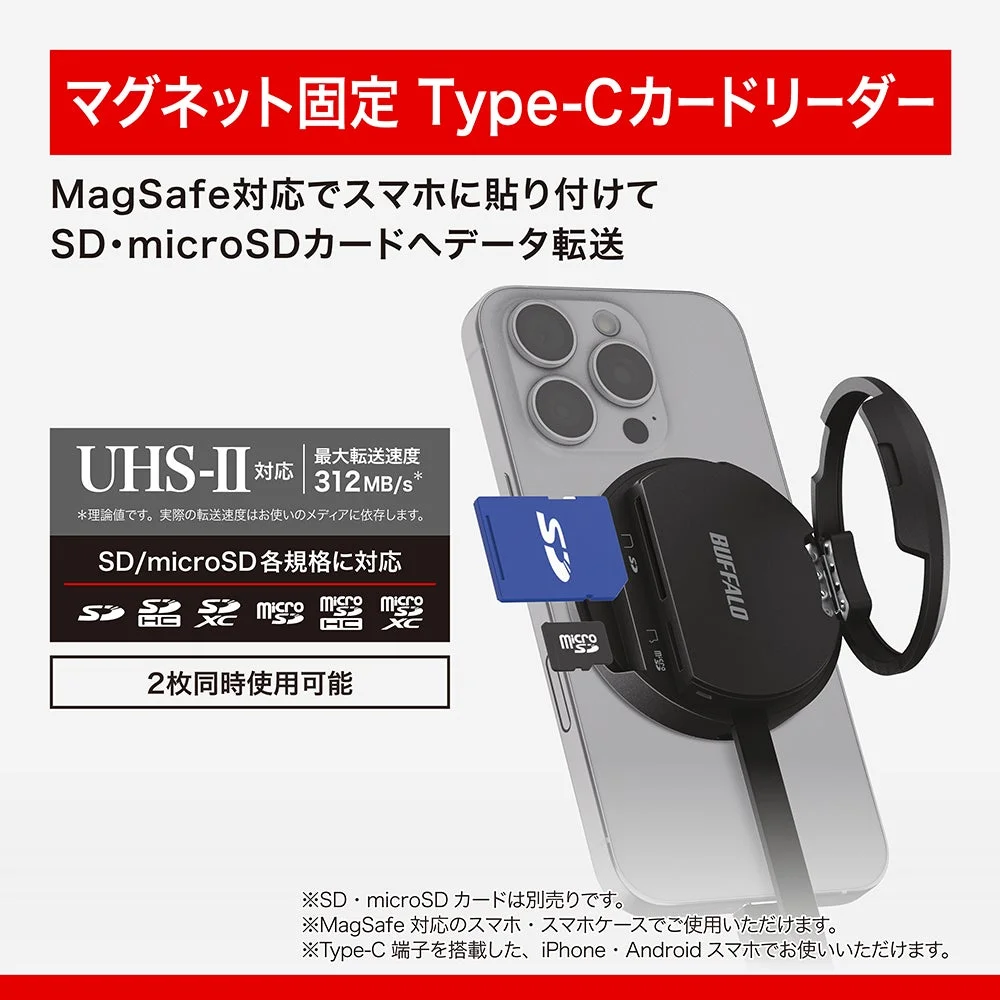 マグネット固定とデータ転送のイメージ