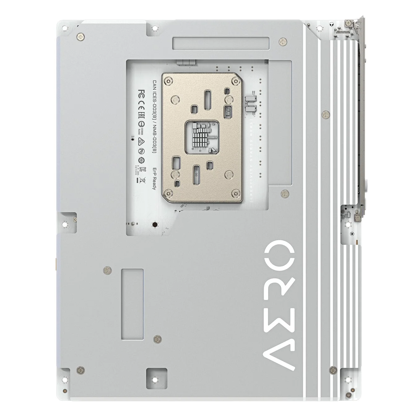 PCコンポーネントの背面にあるバックプレート