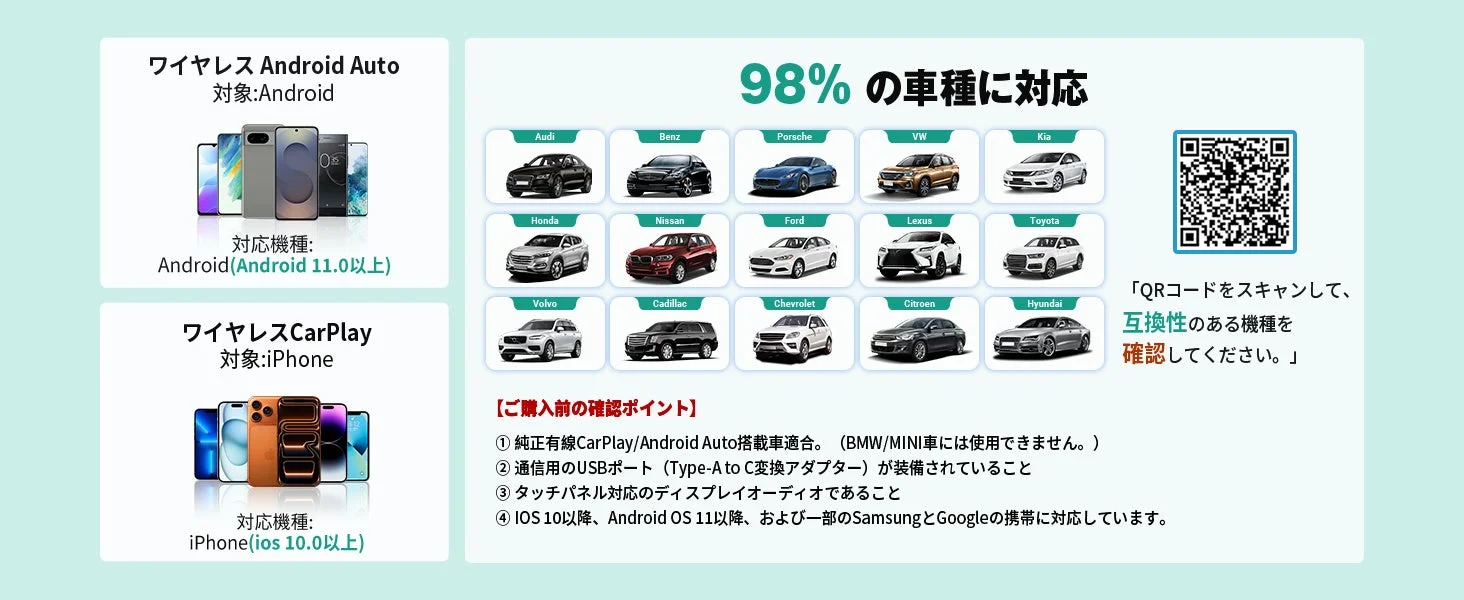 98%の車種に対応