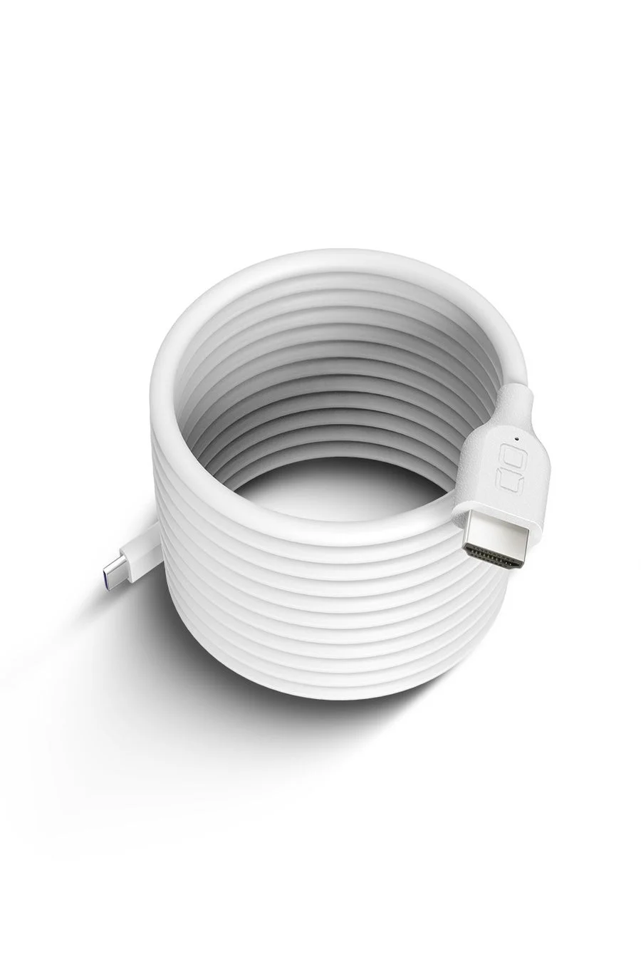 スパイラルシリコンケーブル C to HDMI 1m (ホワイト)