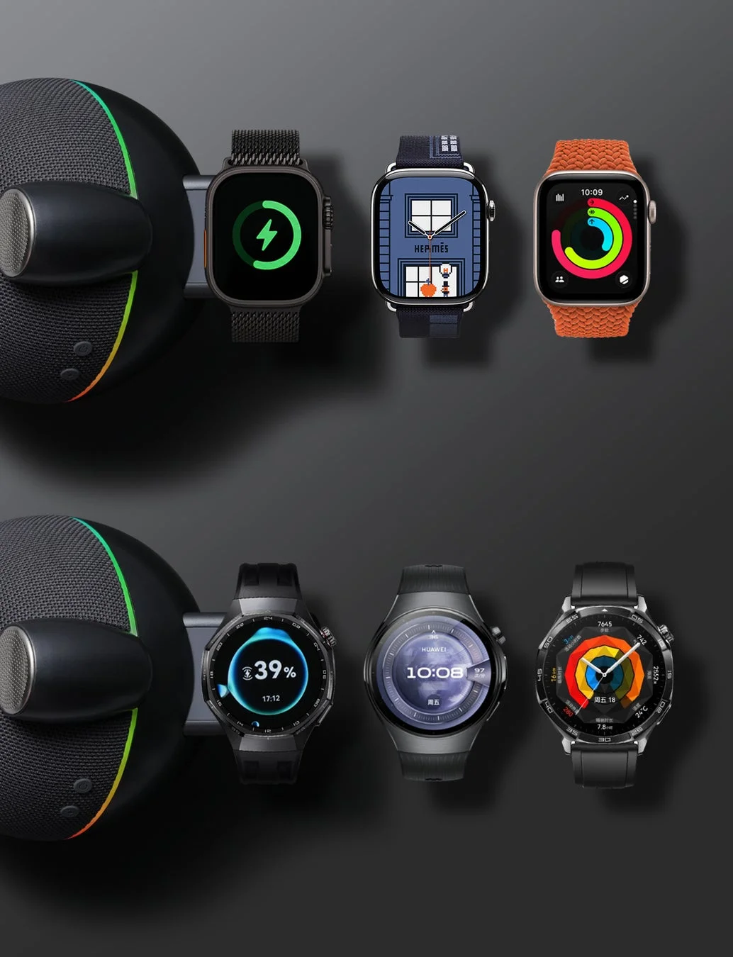 スマートウォッチの充電対応