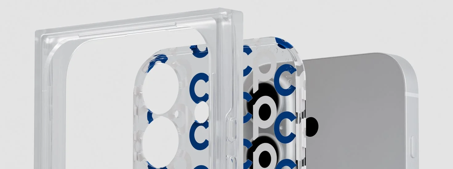 透明なスマートフォンケースの分離構造