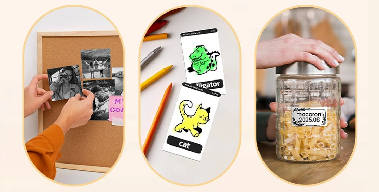 コルクボードとラベル