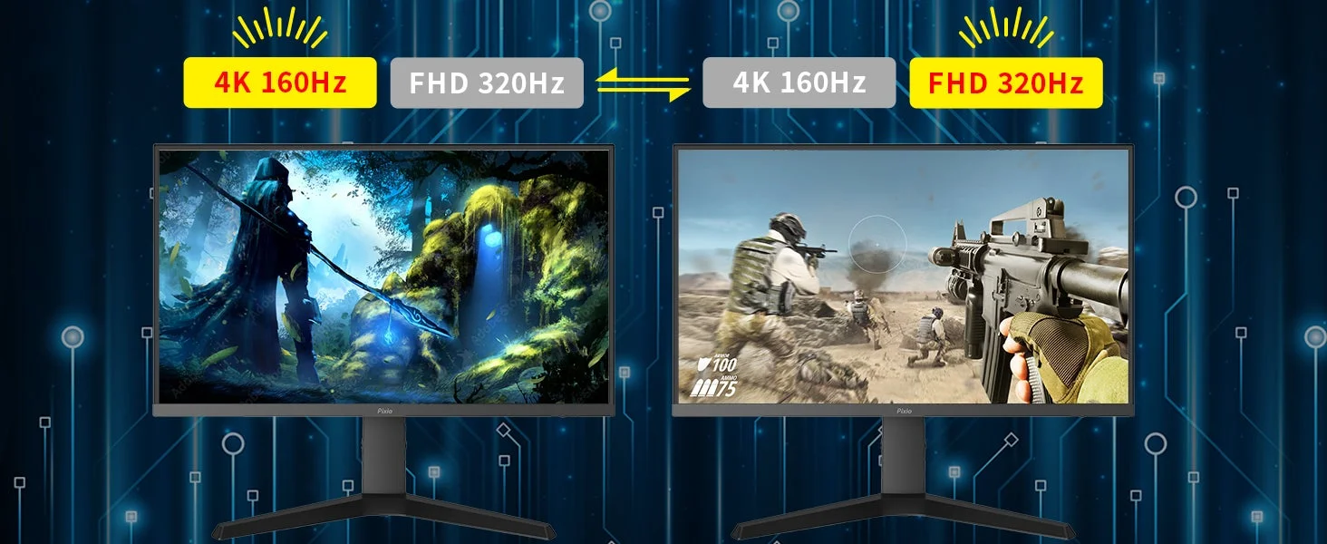 4K 160HzとFHD 320Hzのゲーミングモニター比較